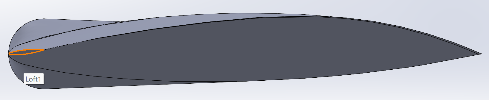 Mid taper blade at 12° tip twist
