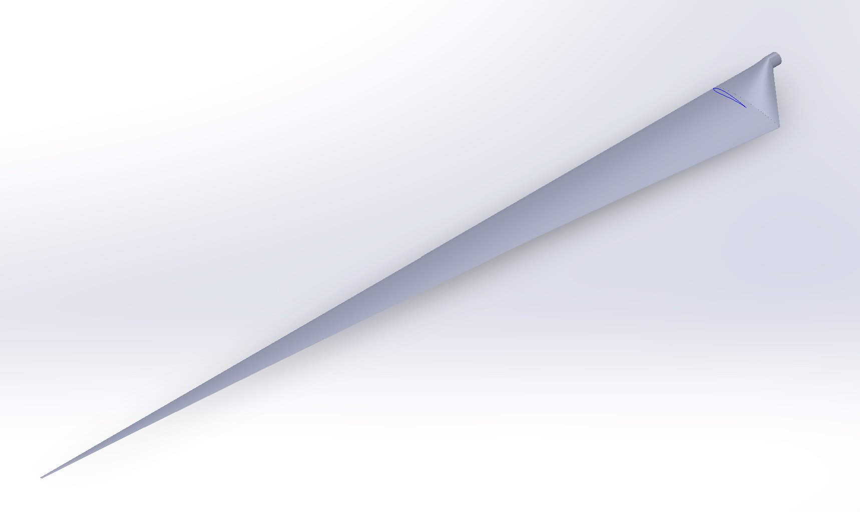 NACA 4412 — lofted blade
