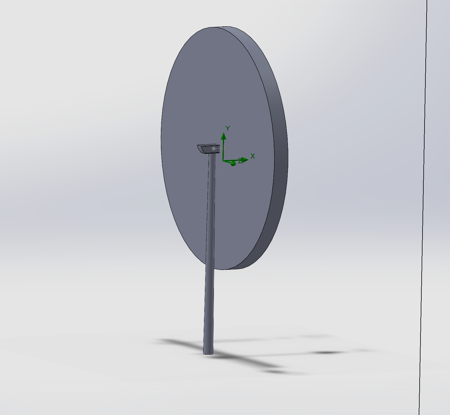 Cylindrical rotating region around hub and blades